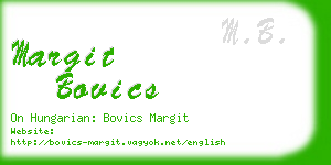 margit bovics business card